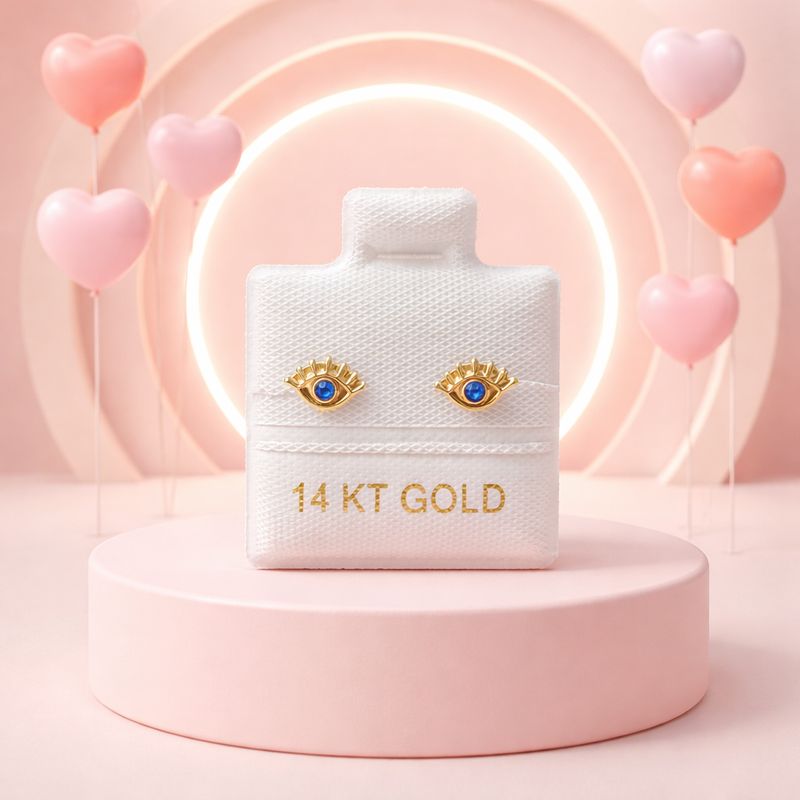 Broquel Ojito Oro 14K.