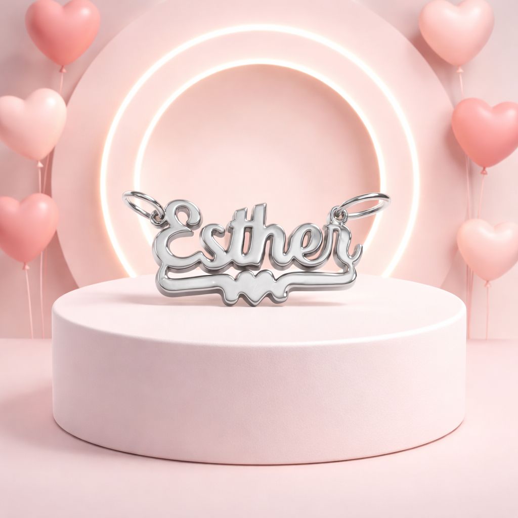 Dije "Esther" 2.5cm Plata 925 MX