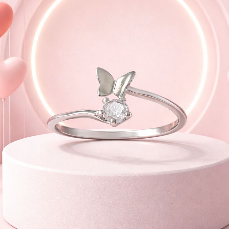 Anillo Mariposita over pass Ajustable Plata 925 MX