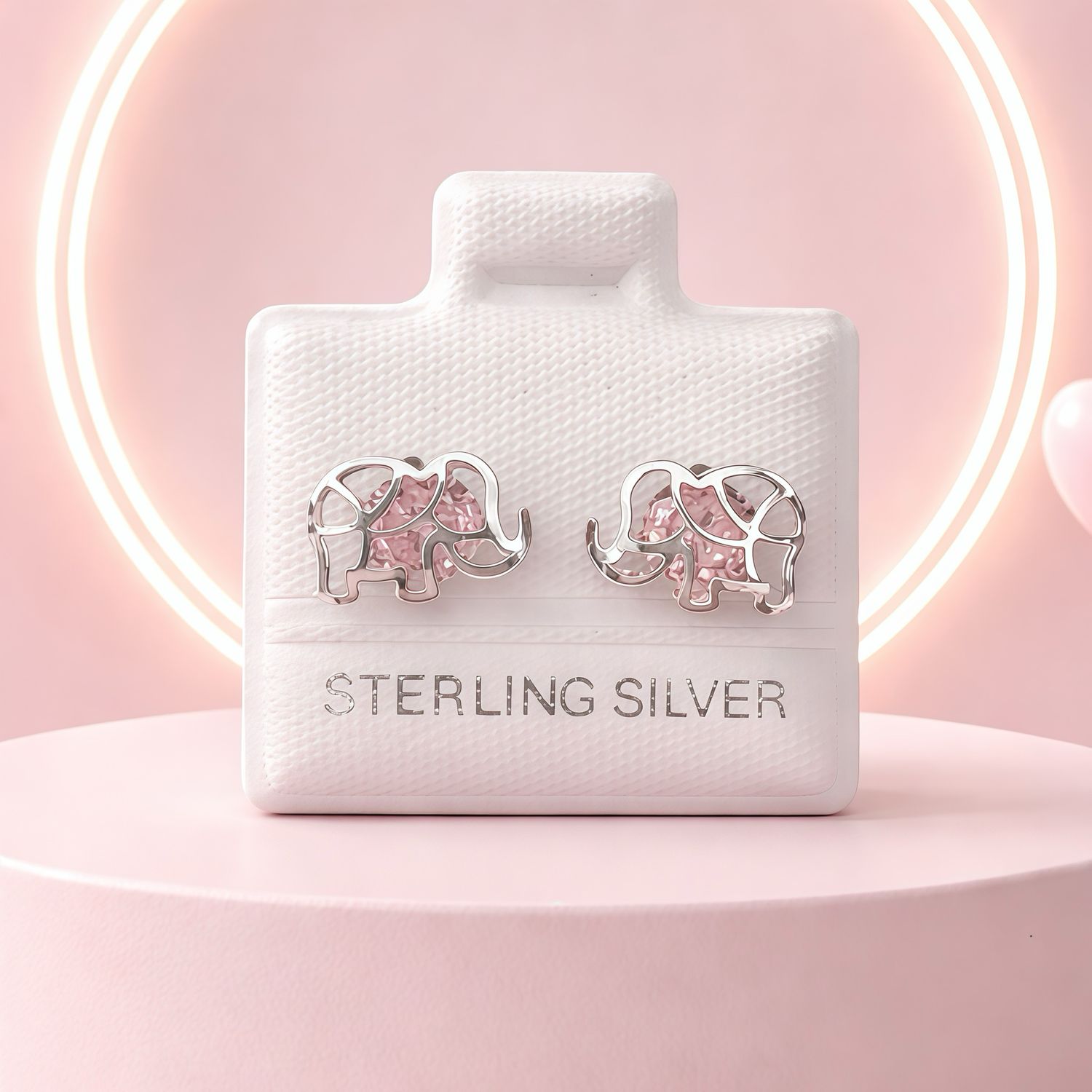 Broquel 3D Tortuga Rosas Plata 925 MX