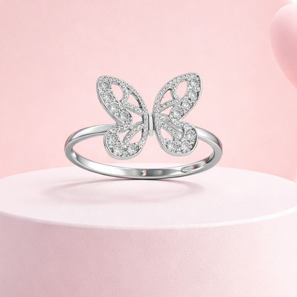 Anillo Mariposa  Ajustable Plata 925 MX