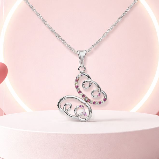 Duo Cadena y Dije de Mariposa Plata 925 MX