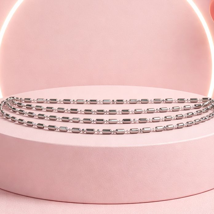 Pulsera Tubito 1MM mide 7" Pata 925