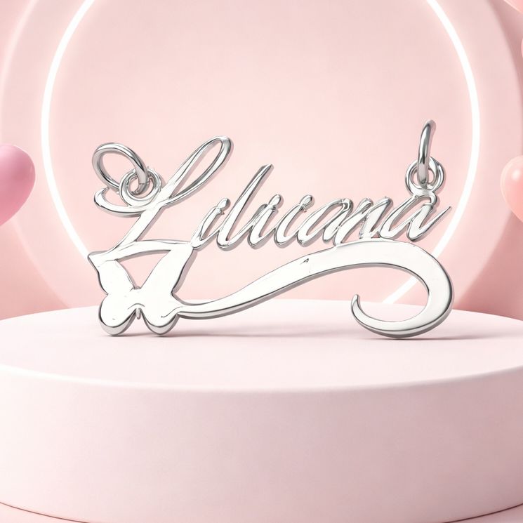 Dije Nombre "LILIANA mide 3.6cm, Plata 925