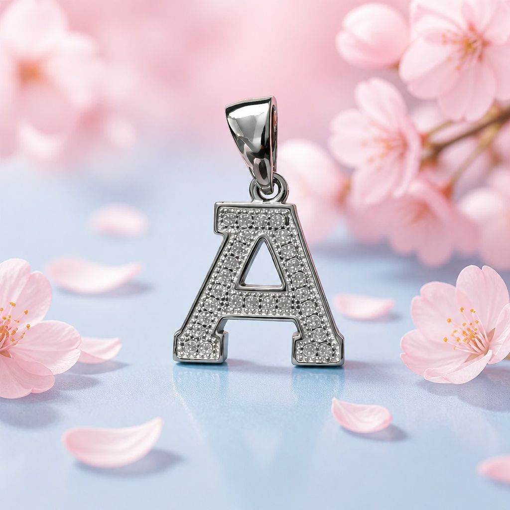 Letra Micropabe "A" Mide 2cm Plata 925 Italiana.