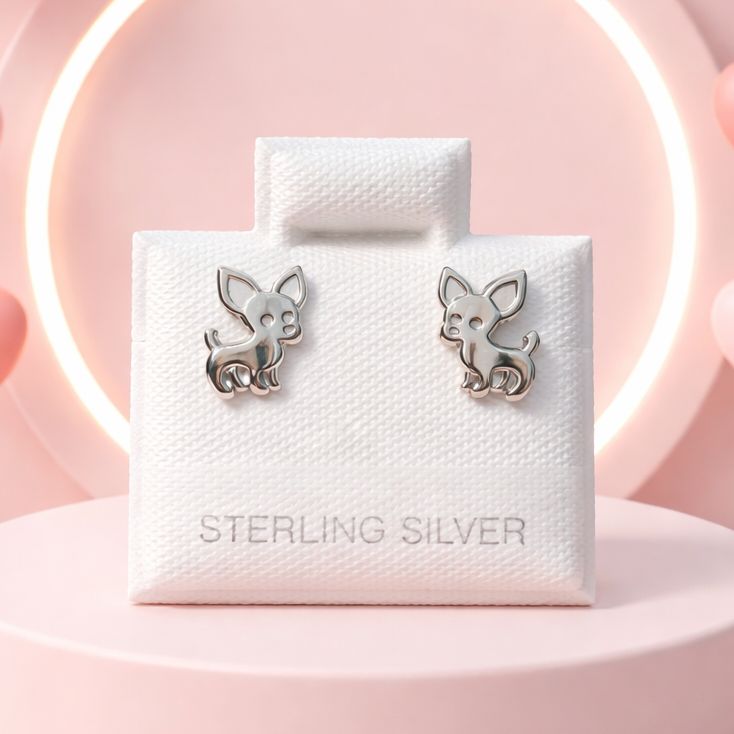 Broquel Perrito Chihuahua 5.5mm, Plata 925 MX