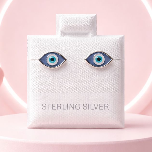 Broquel Ojito de la Suerte 5.5mm, Plata 925 MX