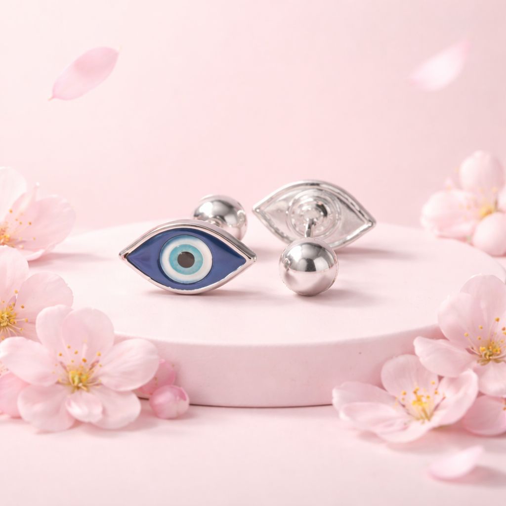 Broquel Ojito de la Suerte 5.5mm, Plata 925 MX