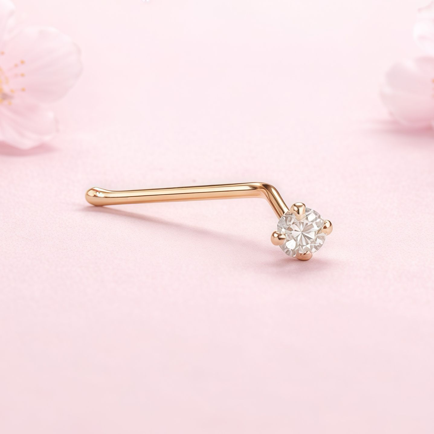 Piercing para nariz con Zirconia en L Oro 10K MX