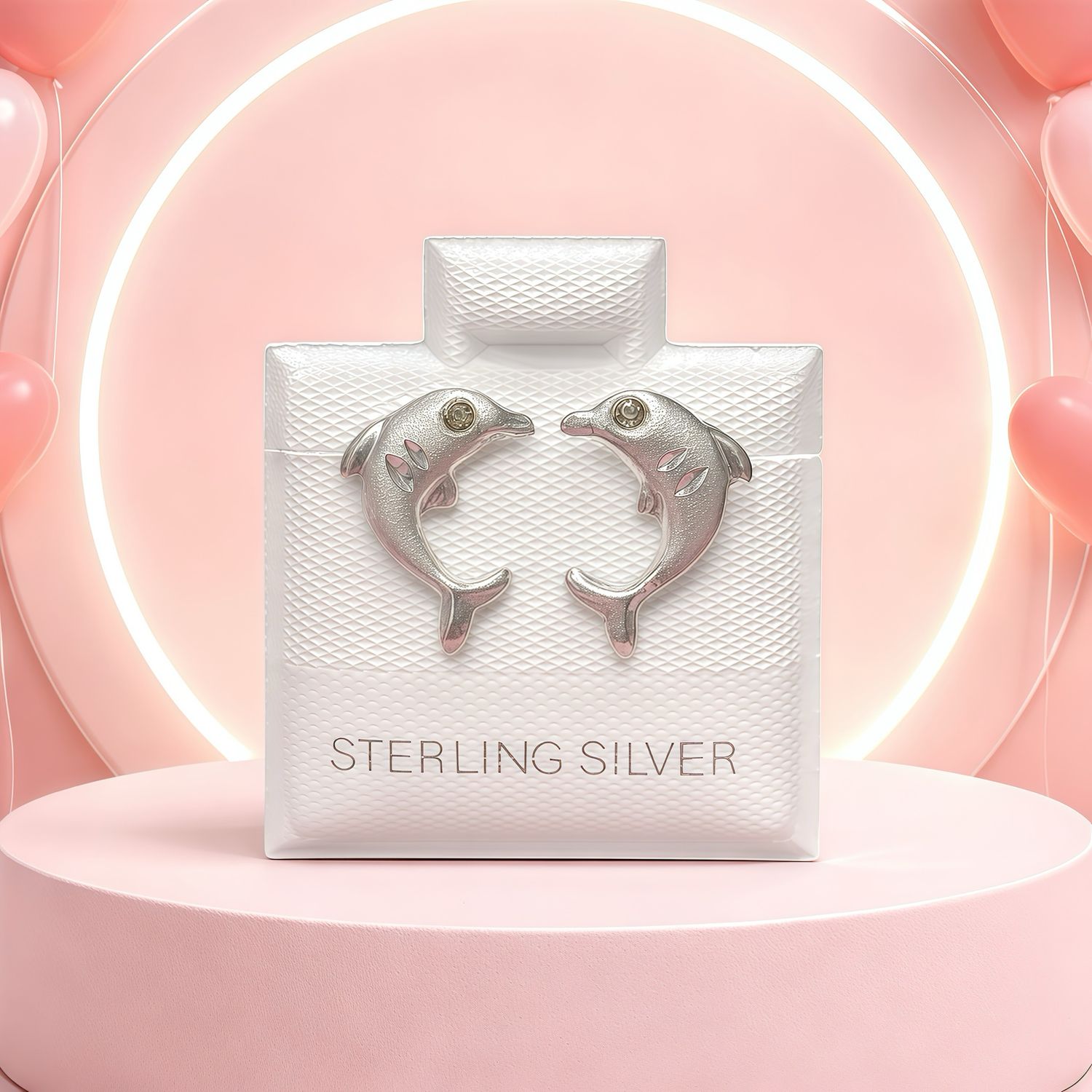 Broquel Delfin esmaltado Plata 925