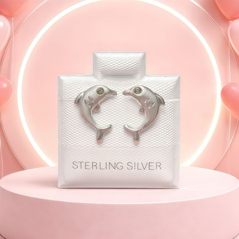 Broquel Delfin esmaltado Plata 925