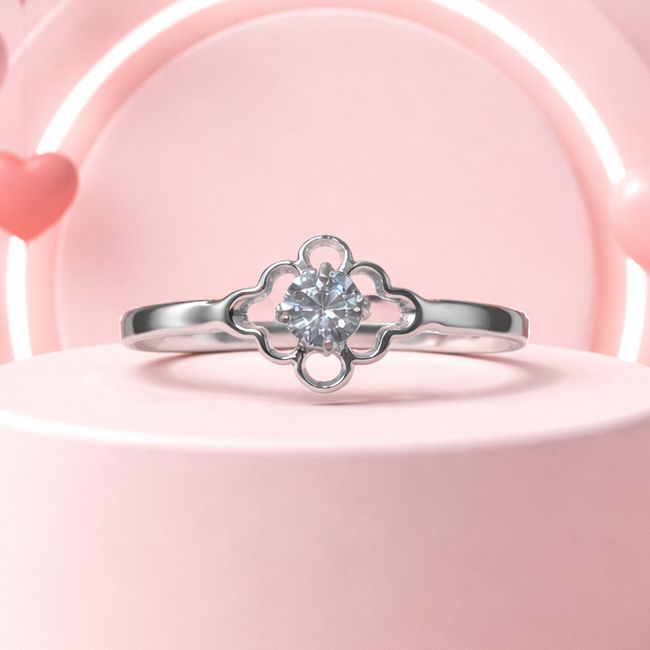 Anillo Niña Florecita   Plata 925 MX