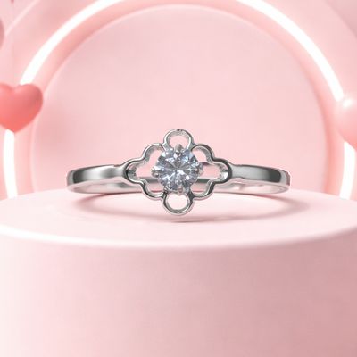 Anillo Niña Florecita   Plata 925 MX