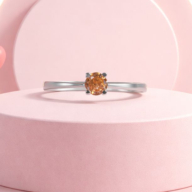 Anillo Niña corte Solitario  Plata 925 MX