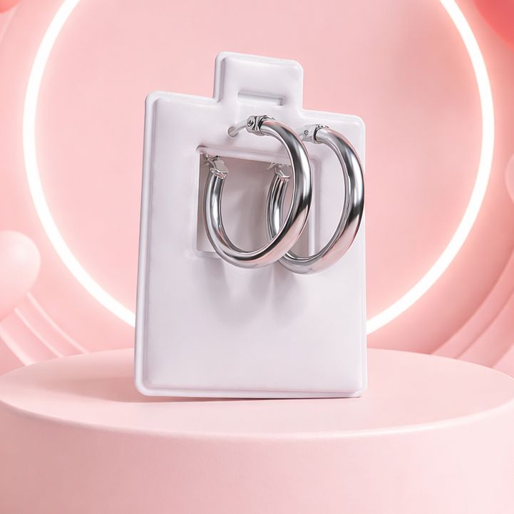 Arracada tubo lisas 2cm Plata 925 MX