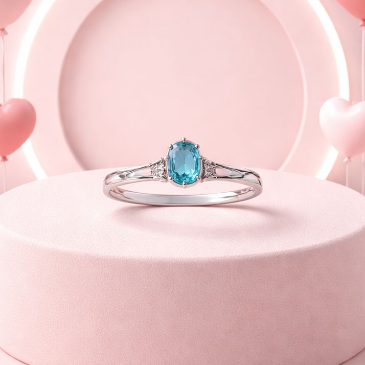 Anillo Niña corte  princesa Plata 925 MX