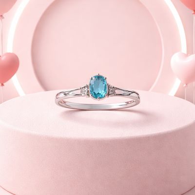 Anillo Niña corte  princesa Plata 925 MX