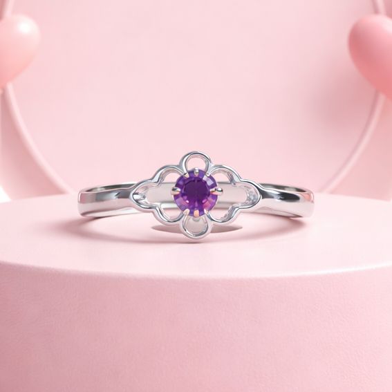 Anillo Niña Florecita   Plata 925 MX