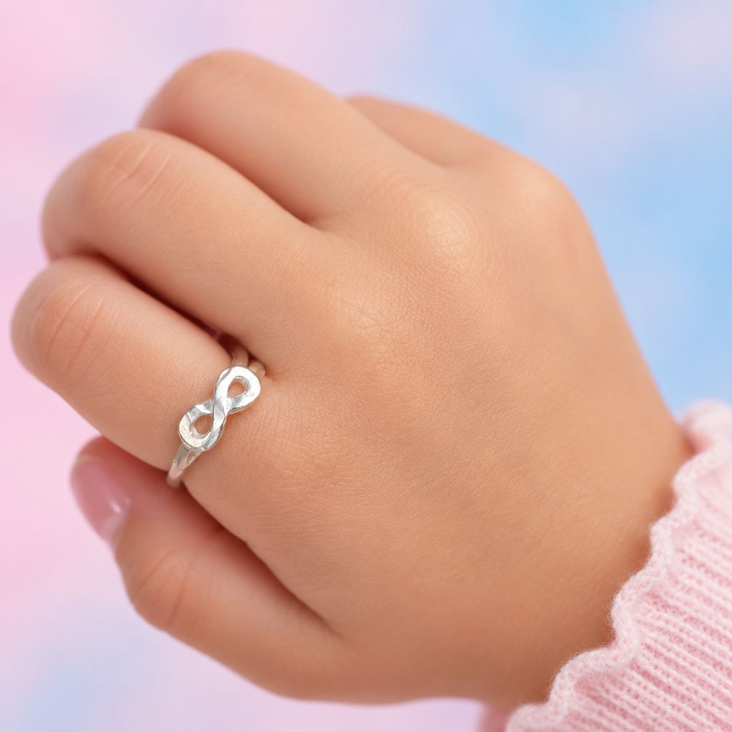 Anillo Niña Infinito Plata  925 Mexicana