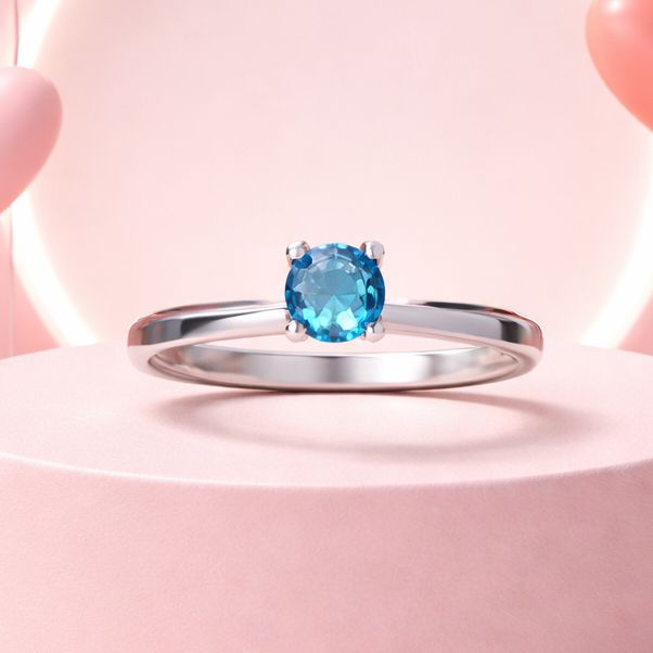 Anillo Niña corte Solitario  Plata 925 MX