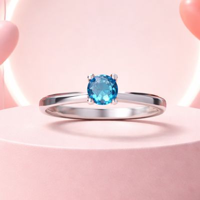 Anillo Niña corte Solitario  Plata 925 MX