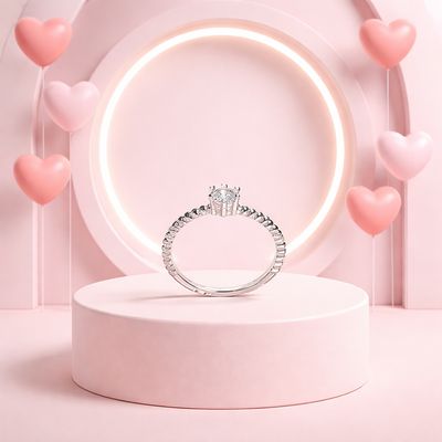 Anillo Solitario Zirconia Blanco 4mm Plata 925