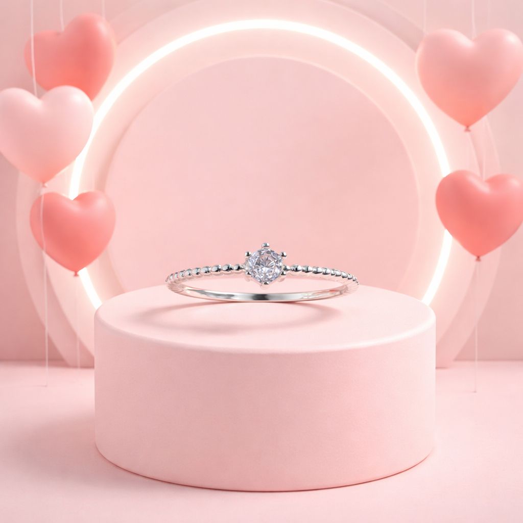 Anillo Solitario Zirconia Blanco 4mm Plata 925