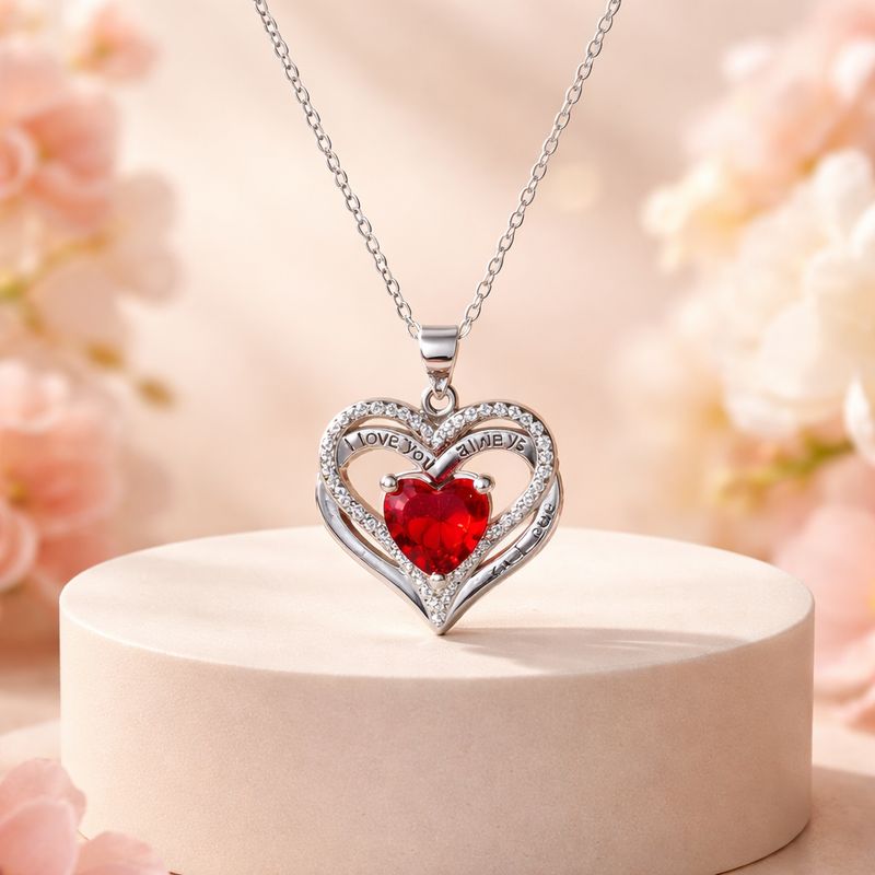 Dúo Corazón Juntos forever mide 20” de largo Plata 925 China