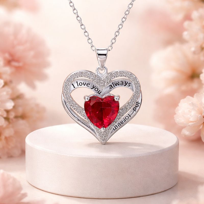 Dúo Corazón Juntos forever mide 20” de largo Plata 925 China