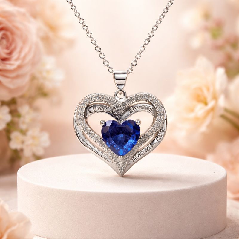 Dúo Corazón Juntos forever mide 20” de largo Plata 925 China