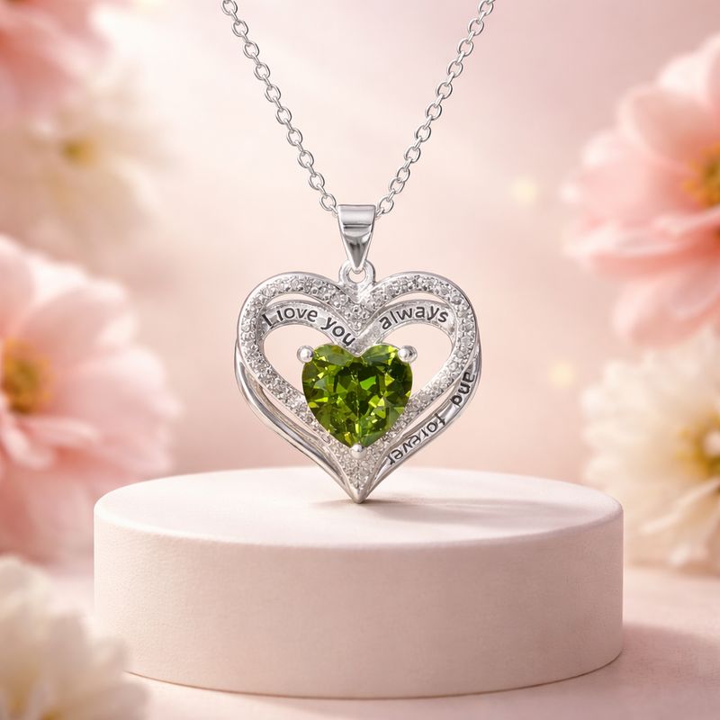 Dúo Corazón Juntos forever mide 20” de largo Plata 925 China
