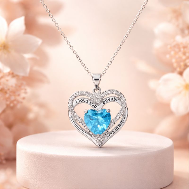 Dúo Corazón Juntos forever mide 20” de largo Plata 925 China