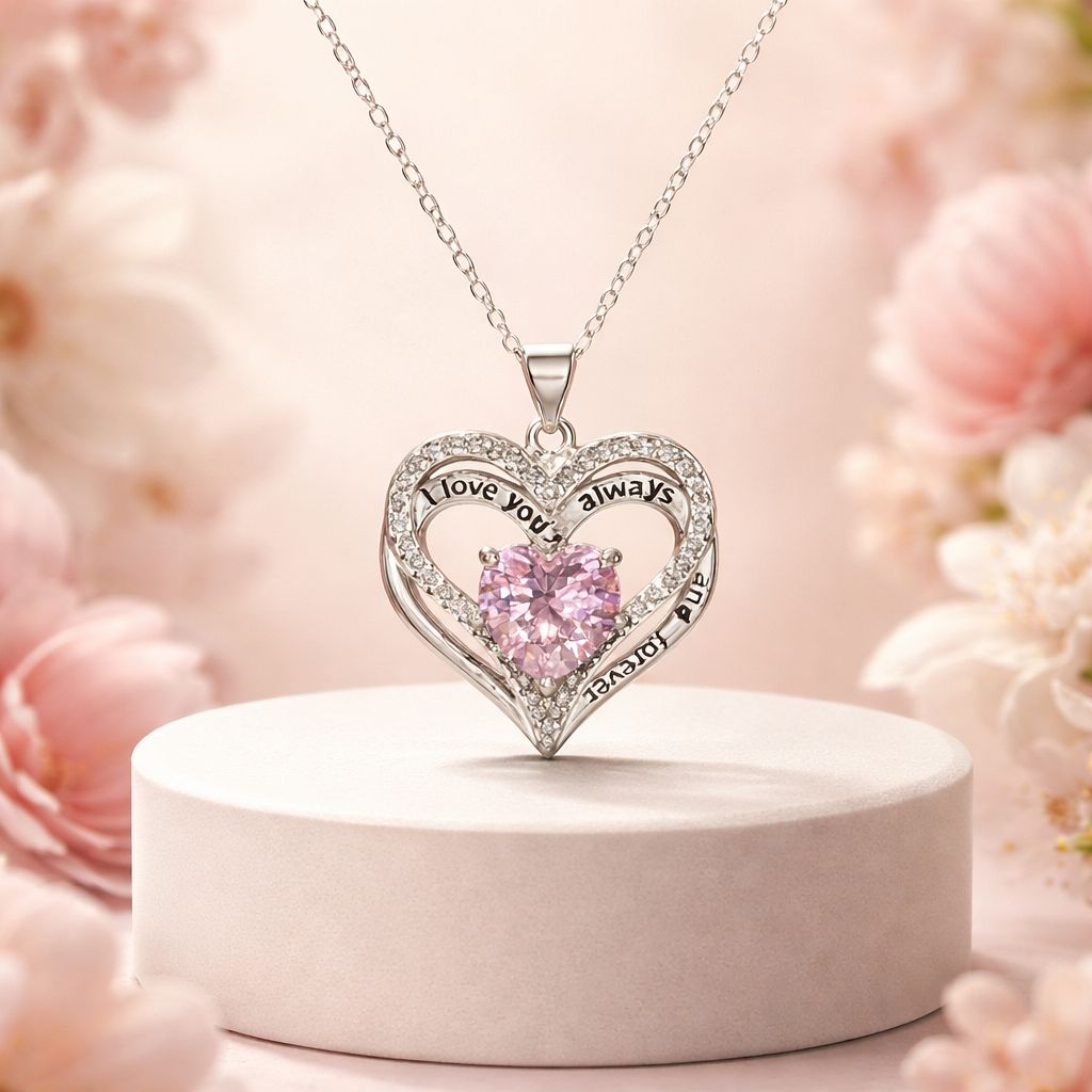 Dúo Corazón Juntos forever mide 20” de largo Plata 925 China