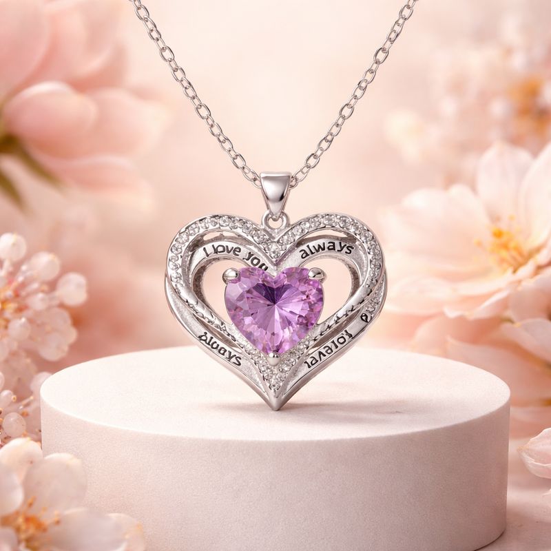Dúo Corazón Juntos forever mide 20” de largo Plata 925 China