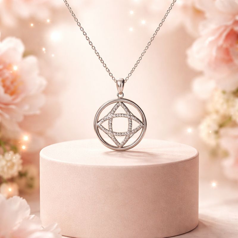 Duo cadena 20'' dije nudo de Bruja 4cm plata 925 Italiana