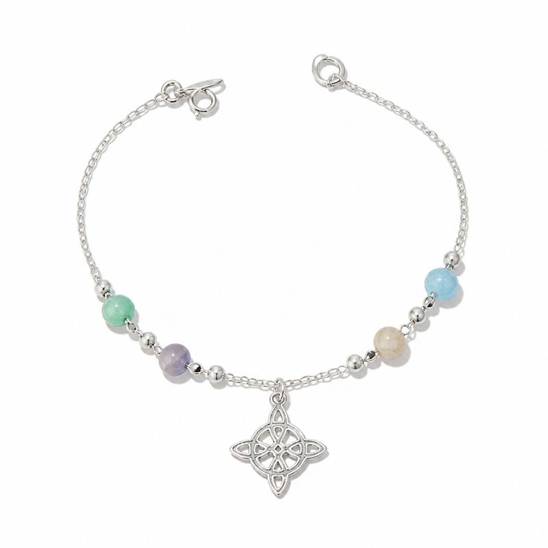 Pulsera Nudo de bruja con Cristales plata 925