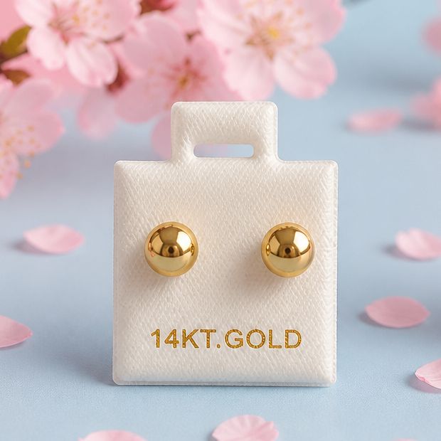 Broquel Dormilona #6mm Oro 14K. MX