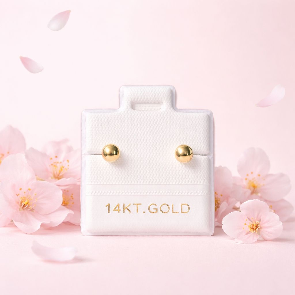 Broquel Dormilona #5mm Oro 14K. MX