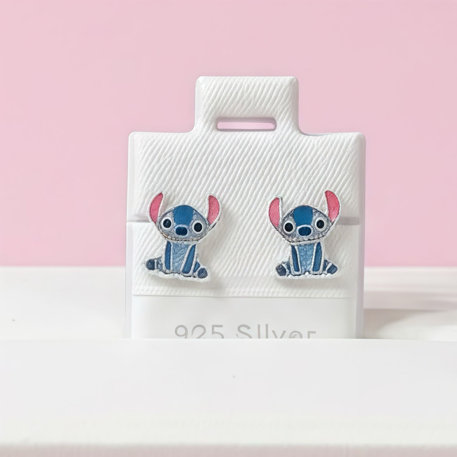 Broquel Animalito Azul con esmalte JUMBO Plata 925