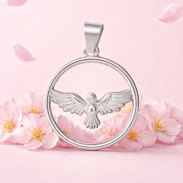 Dije Espíritu Santo mide 3.5cm Plata 925 Mexicana