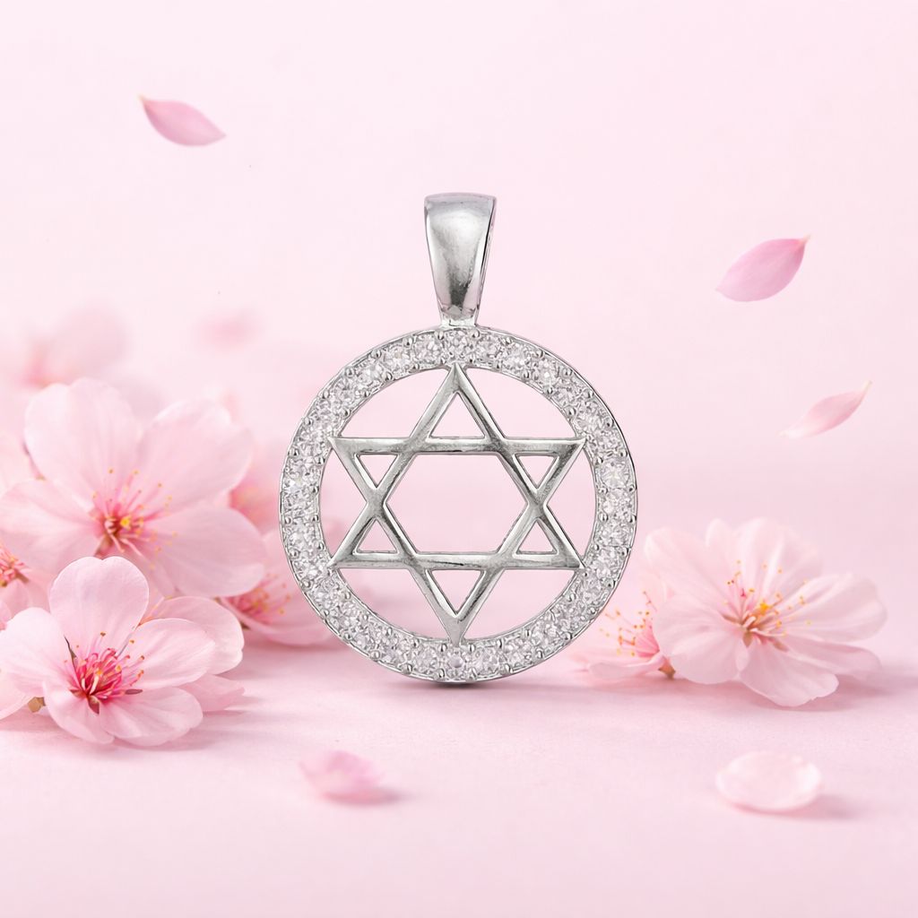 Dije Estrella de David Micropabe 3.5cm Plata 925 Mexicana