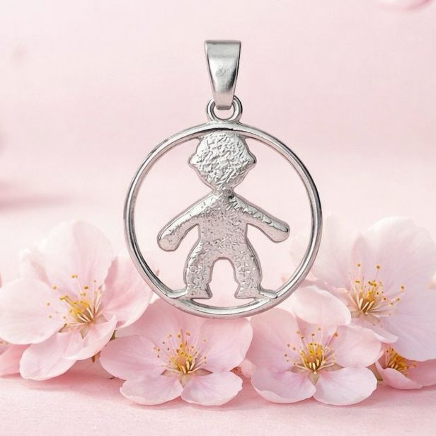 Dije Niño Jugando  3CMPlata 925 Mexicana