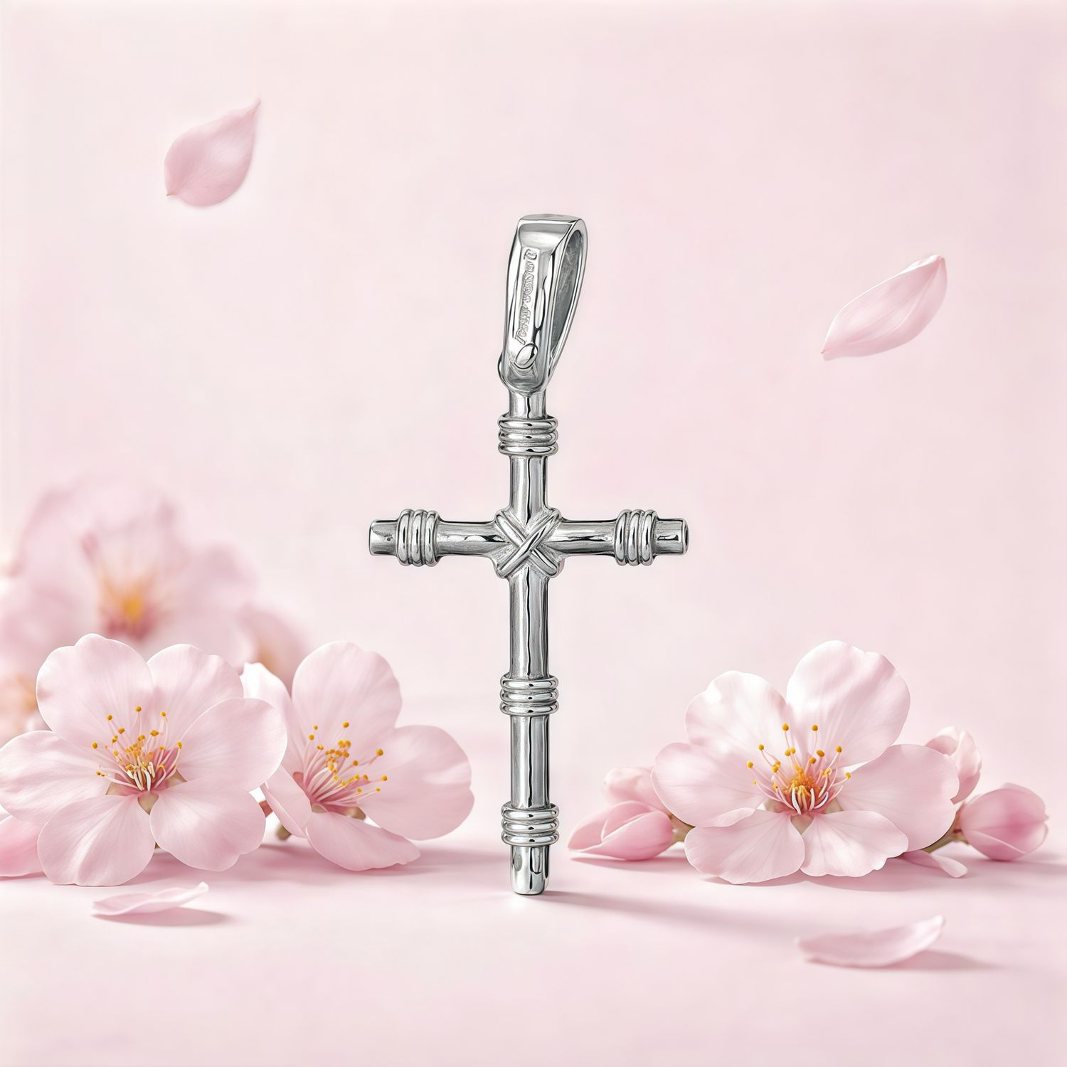 Dije Cruz Nudos Mide 3Cm Plata 925 Mexicana