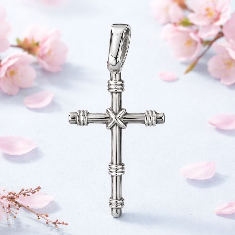 Dije Cruz Nudos Mide 3Cm Plata 925 Mexicana