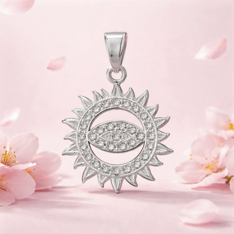 Dije El Ojo De Dios 2.5cm Plata 925 Mexicana