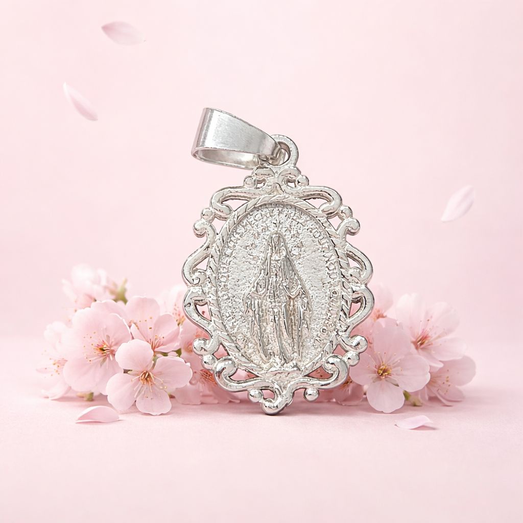 Medalla La Milagrosa  3.5cm Plata 925 Mexicana