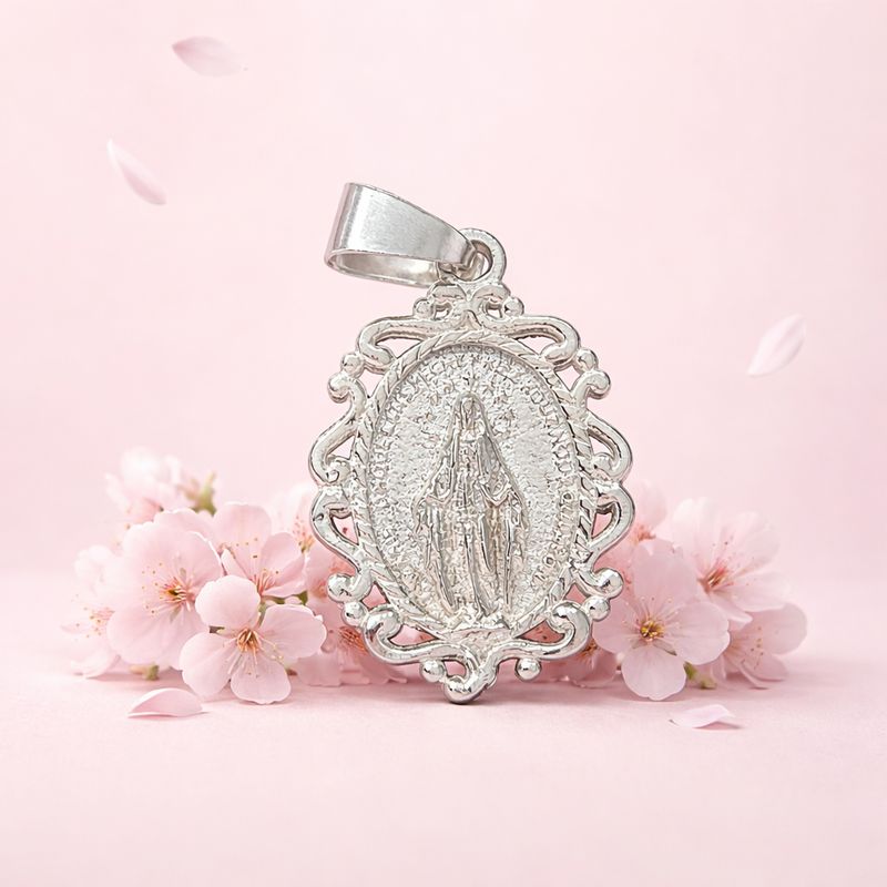 Medalla La Milagrosa  3.5cm Plata 925 Mexicana