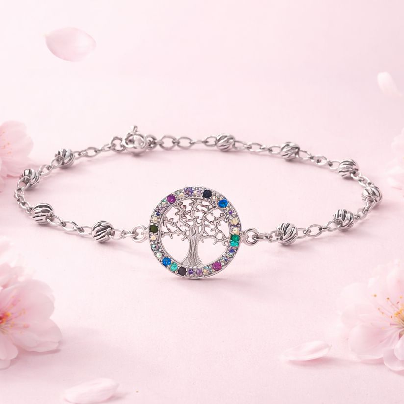 Pulsera Arbol de la vida 7.5" Plata 925 Mexicana