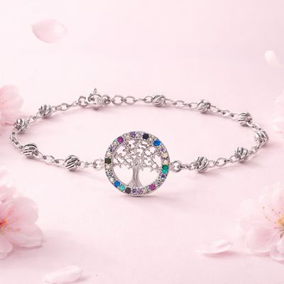 Pulsera Arbol de la vida 7.5" Plata 925 Mexicana