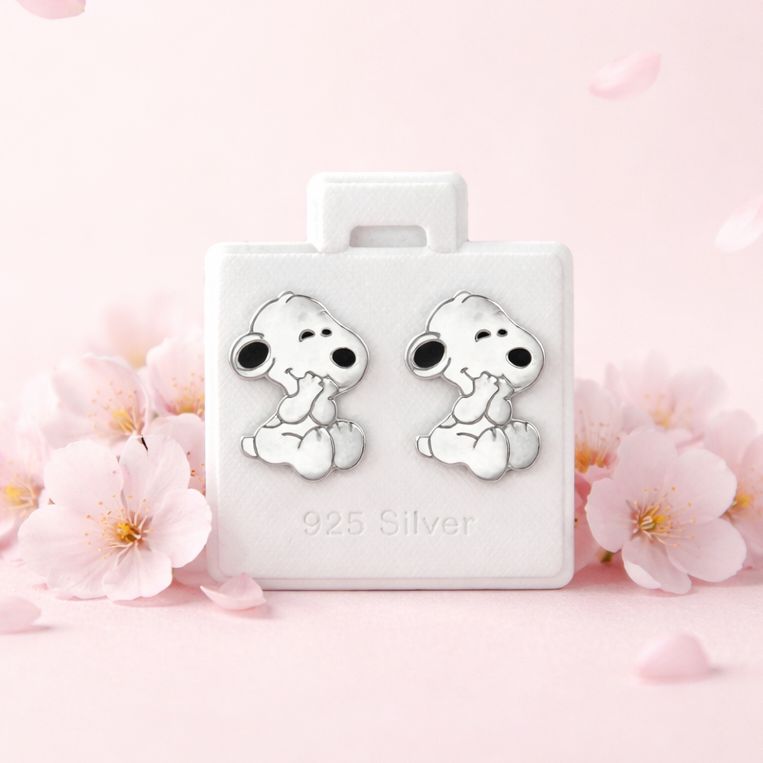 Arete Perrito Feliz esmaltado Artesanal, broche de Mariposa Plata 925 Mexicana